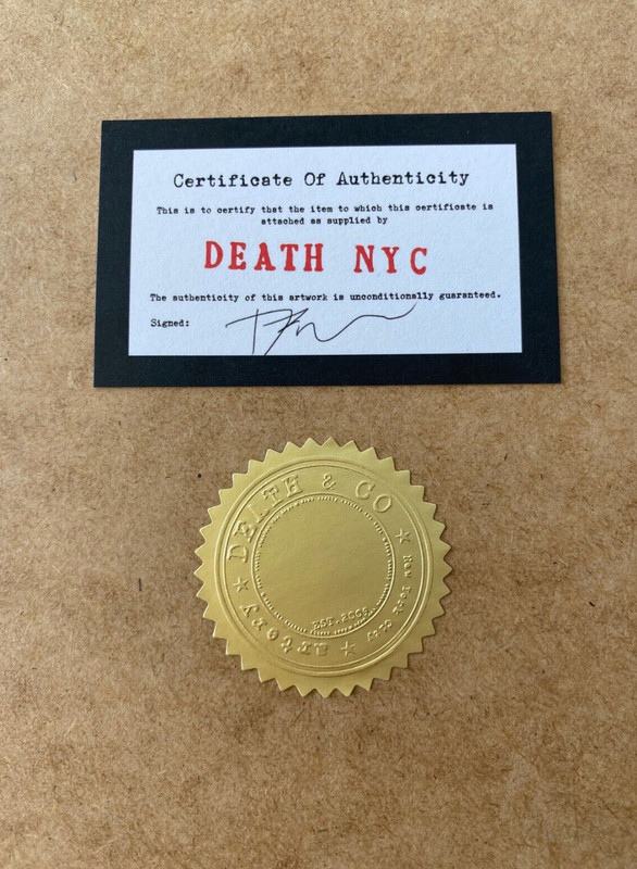 Death NYC Large Framed 16x20in Pop Art Certified Graffiti Gotham City Sirens # gallery