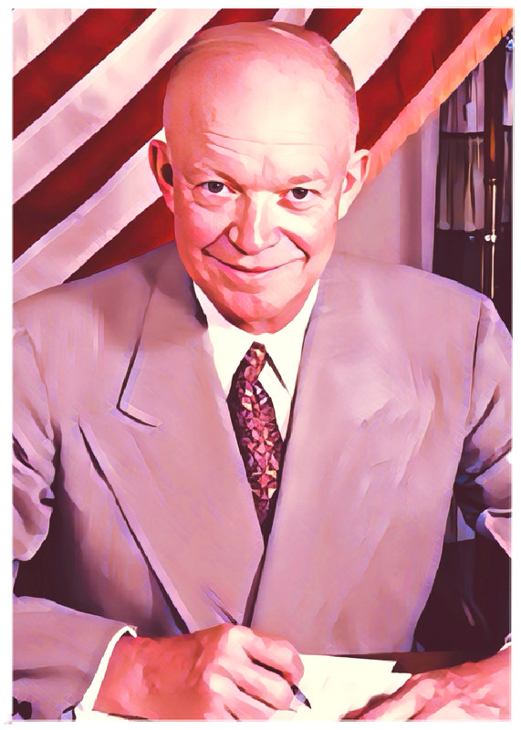 DWIGHT D EISENHOWER * Fun Novelty * POLITICS * Art Card * ATC ACEO