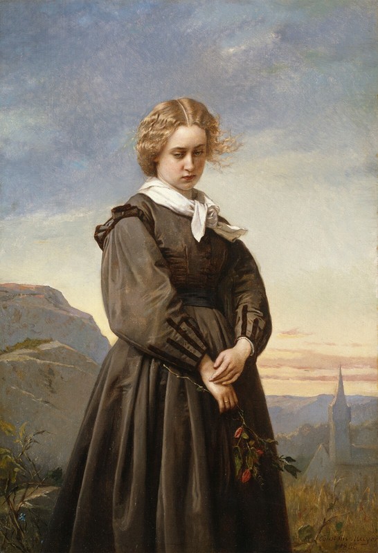 Constant Mayer : "Love's Melancholy" (1866) — Giclee Fine Art Print