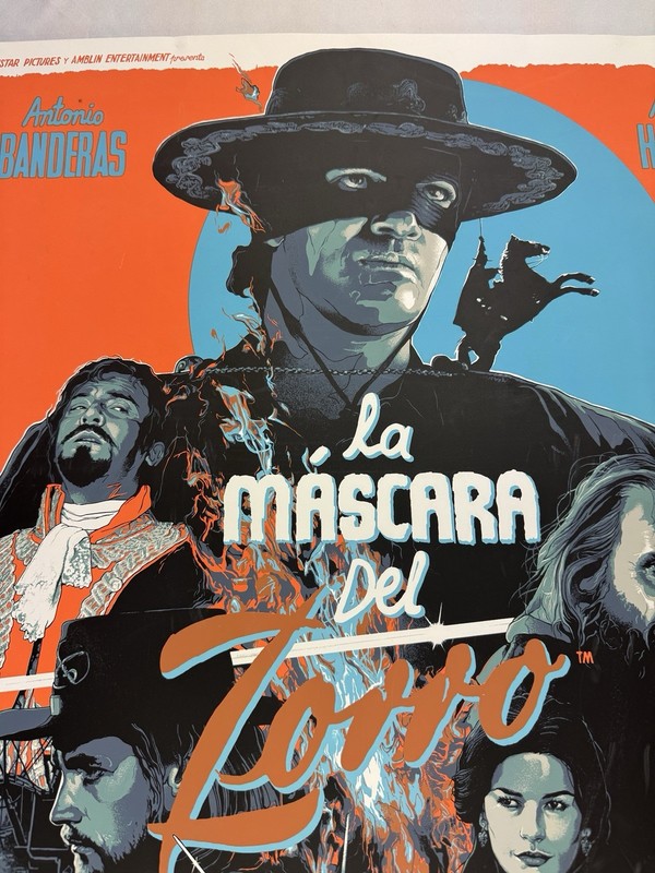 Mask of Zorro Spanish Variant Original Lithograph Poster Very Rare Limited 38/50 gallery