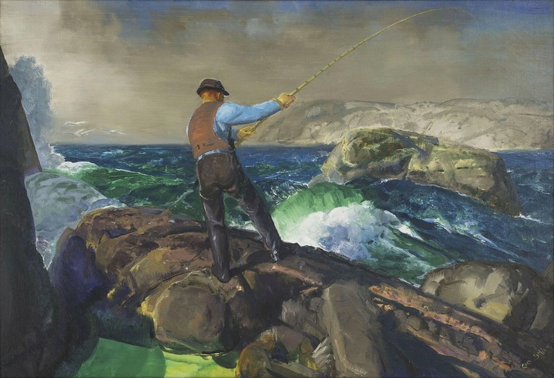 George Bellows The Fisherman VINTAGE art print antique painting