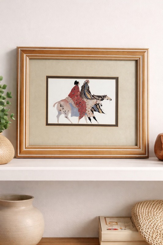 Carol Grigg Southwest Series “Fiesta Days” Framed & Matted Print 10×12 EUC