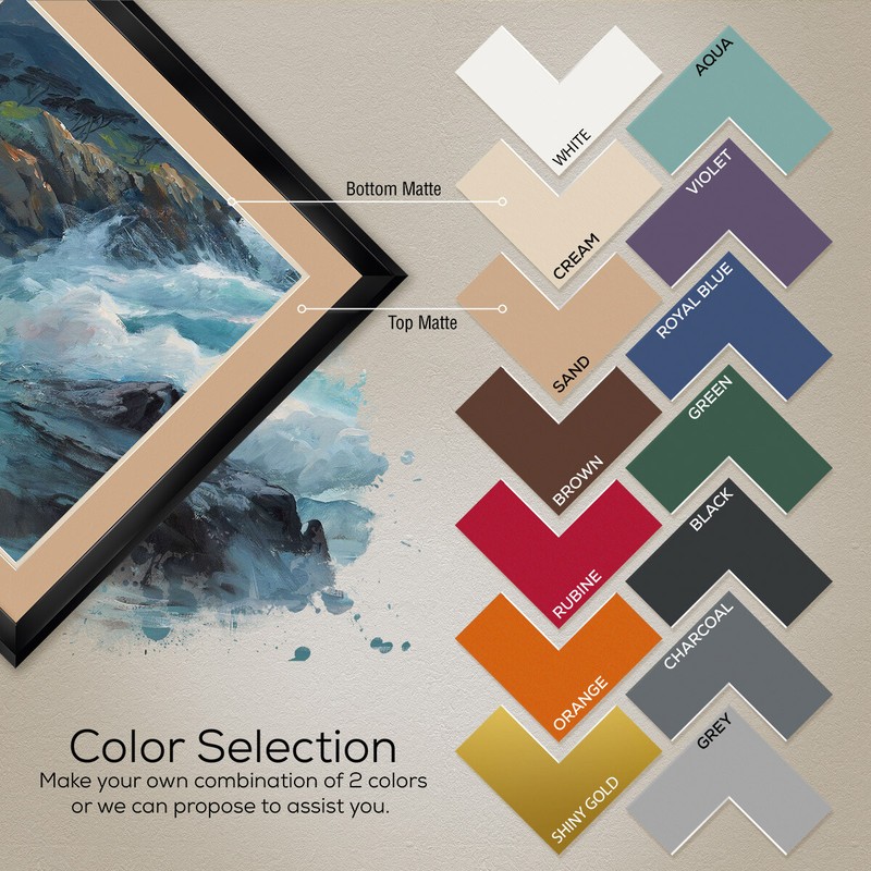 32W"x32H": OPULENT RELIEF II by MIKE KLUNG - VIVID DOUBLE MATTE, GLASS & FRAME gallery