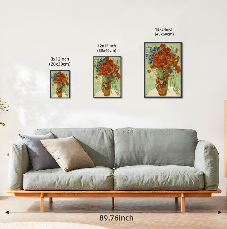 Vibrant Floral Still Life Framed Artwork Rustic Vase Pop Art Home Decor gallery