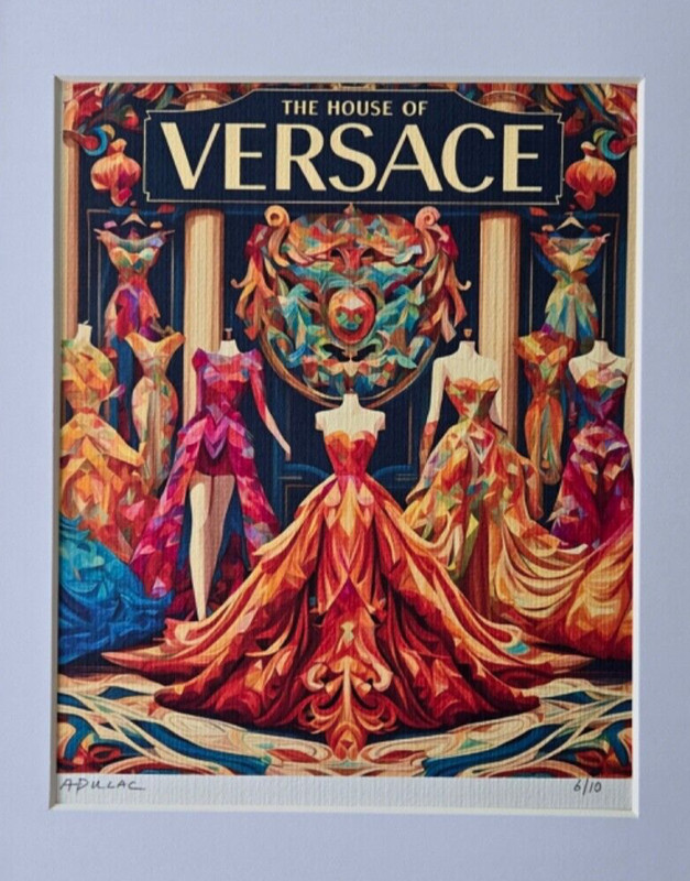 ALEXANDER DULAC | VERSACE Hand Signed Authentic Print Edition of 10 | COA!! gallery
