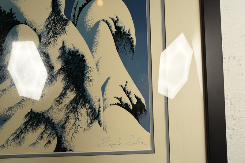Eyvind Earle Snow Laden Trees Serigraph on Paper 35cm x 77cm gallery