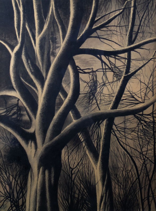 Léon Spilliaert – Trees and Branches (1941) – 17″ x 22″ Fine Art Print