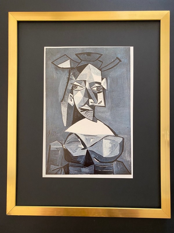 PABLO PICASSO 1961 PRINT + VINTAGE + MOUNTED AND FRAMED + BUY IT NOW!
