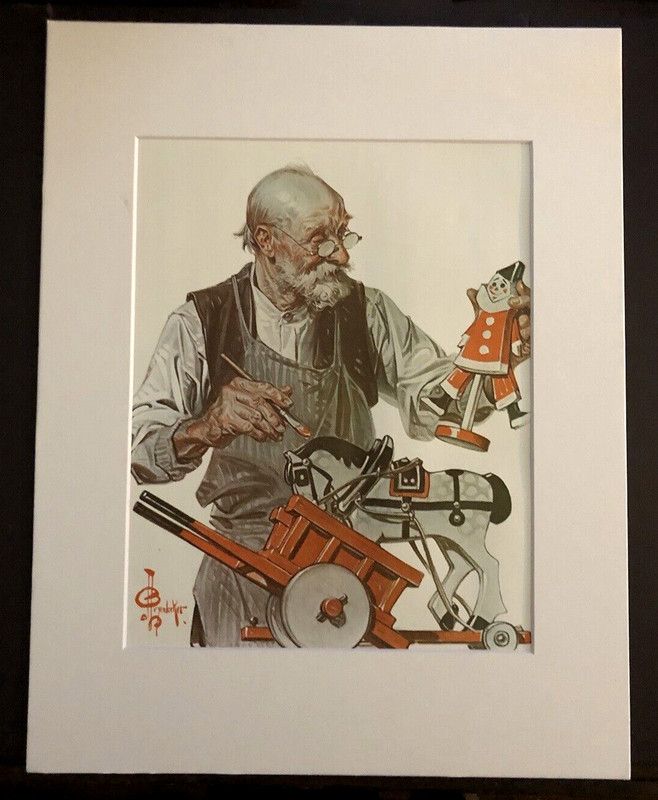 J. C. Leyendecker «The Toymaker» 11 x14 Matted Print-1920