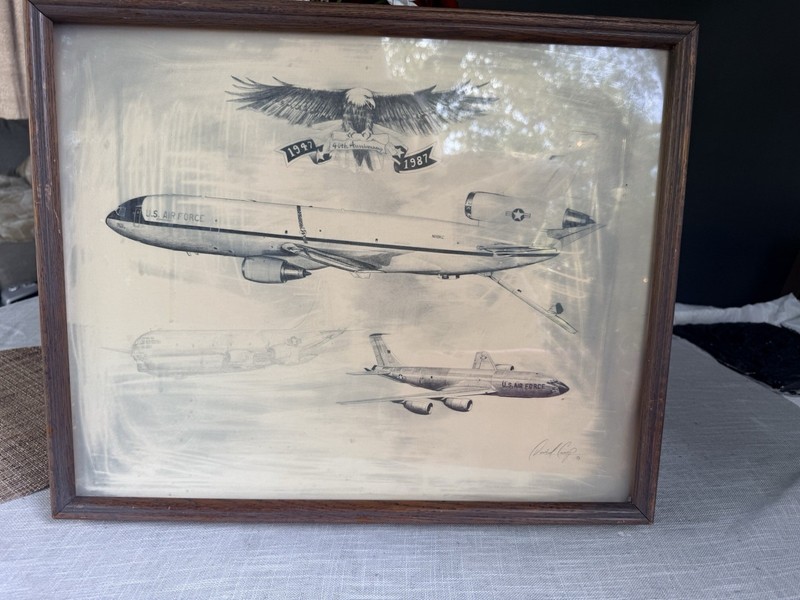 Set of 3 Framed Aviation Art Prints