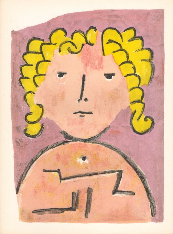 Original 1939 Paul Klee Lithograph «Téte d’Enfant» (Child’s Head)