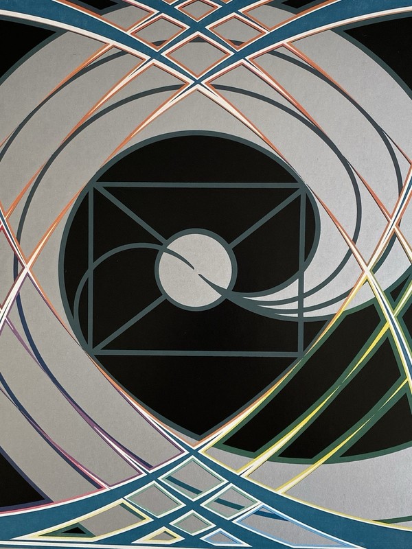 Ray Durrell Vintage 70s Op Art Geometric Abstract Modernism LE Serigraph Print gallery