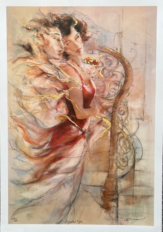 Gary Benfield ENCHANTED NIGHTS Hand Signed Limited Edition Serigraph Art