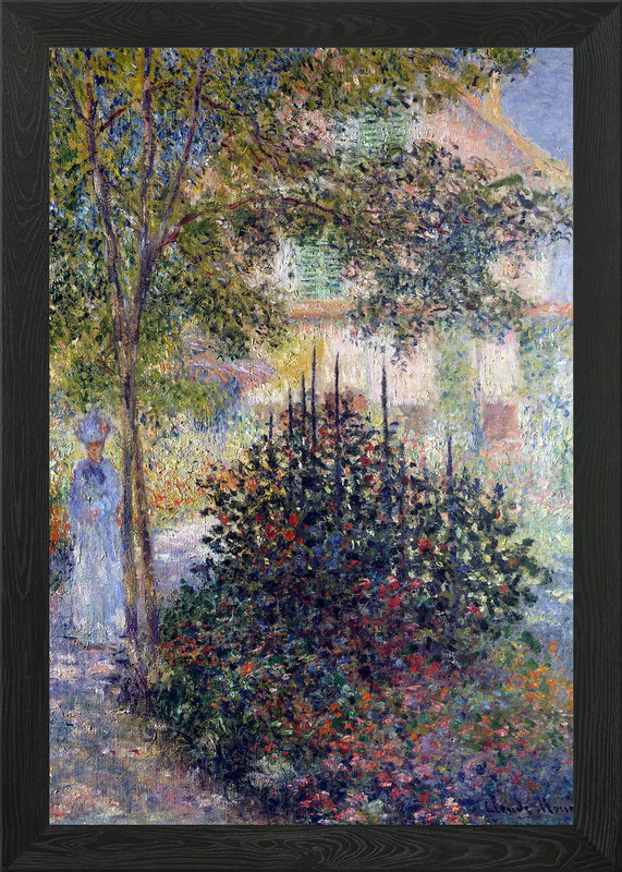 Monet Garden at Argenteuil Framed Wall Art Poster Canvas Print Picture