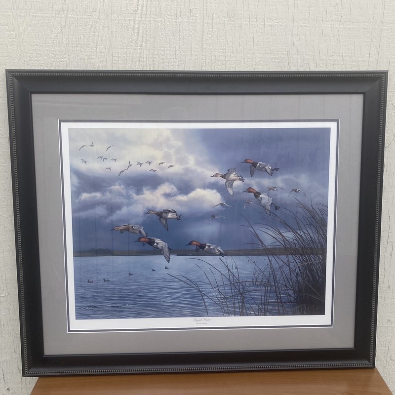 SCOT STORM Signed Numbered Print 34x28 Framed "Royal Front" #900/3500