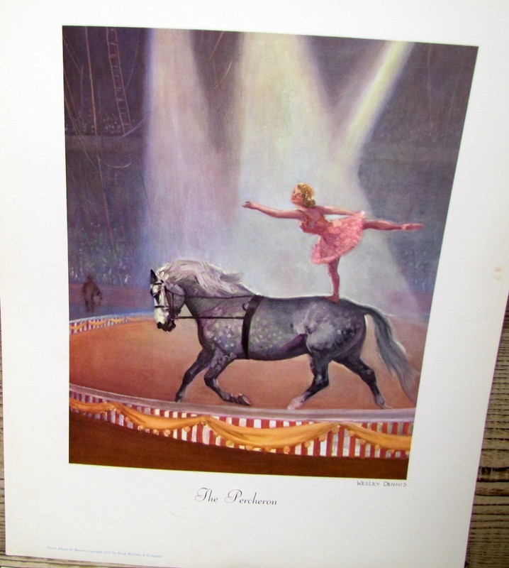 Vintage Wesley Dennis Horse Prints Lot 6 From 1951 Rand McNally Portfolio 16x12" gallery