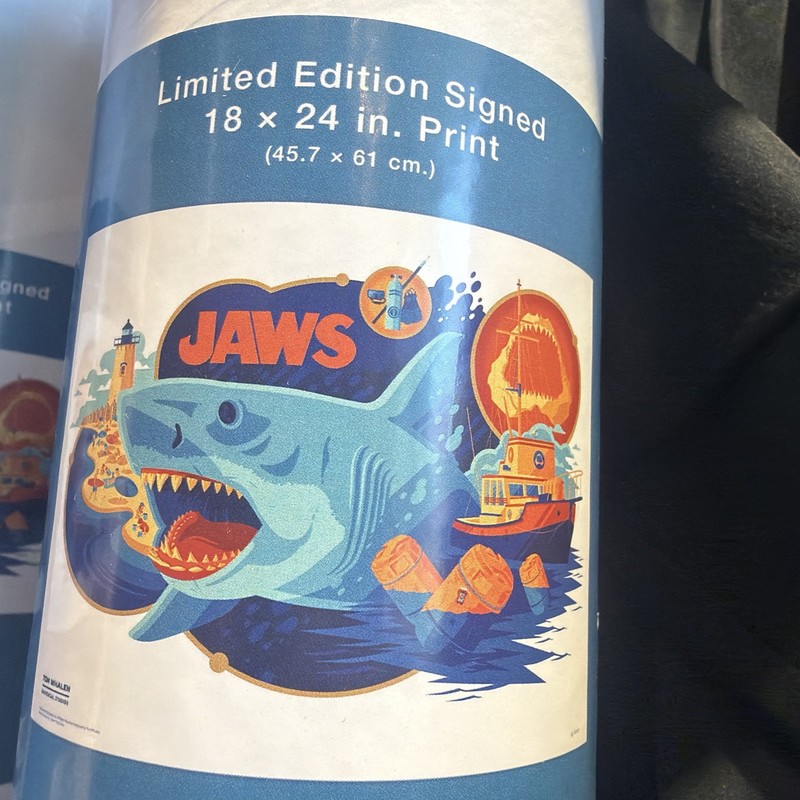 Universal Studios Legacy Store Tom Whalen Jaws Exclusive 18×24 Print SIGNED