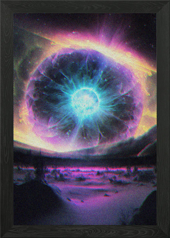 Eye Magic in Space Framed Wall Art Poster Canvas Print Picture