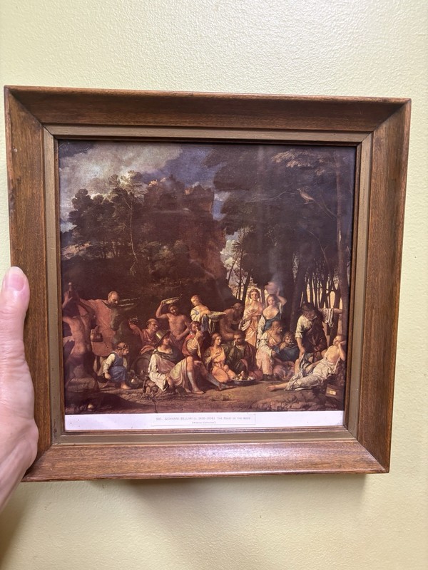 Giovanni Bellini The Feast of the Gods Renaissance Print Professionally Framed
