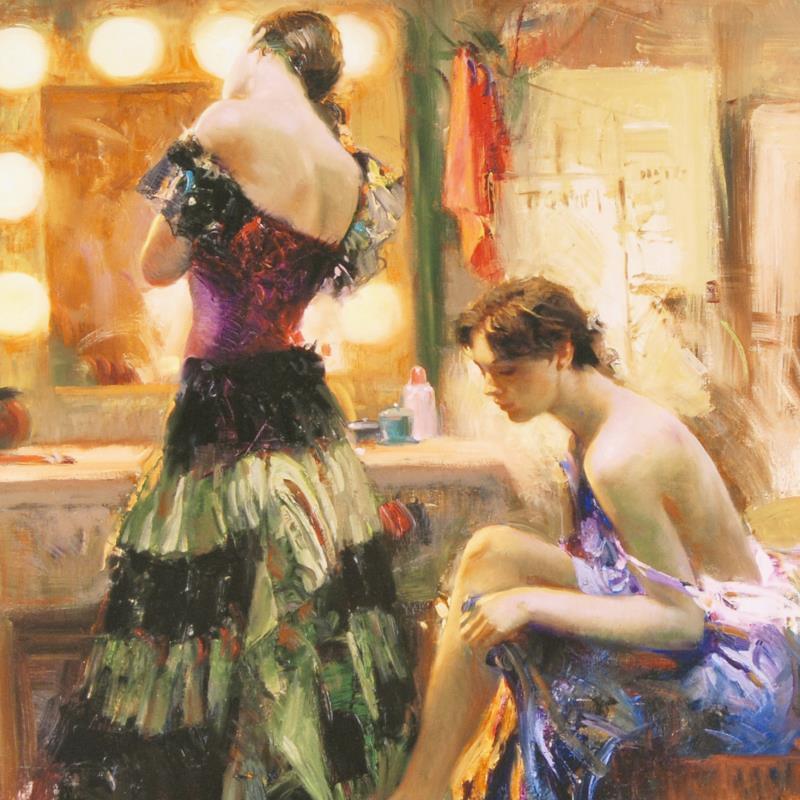Pino (1939-2010) "Almost Ready" Hand Signed Canvas Limited Edition Art gallery