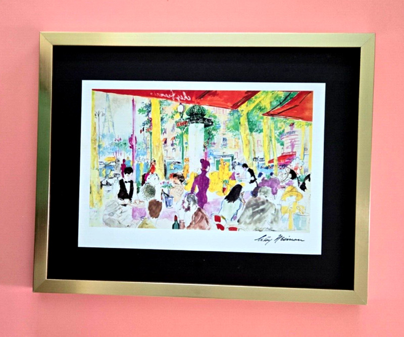LeRoy Neiman PARIS FRANCE Signed Pop Art Mounted & Framed | New 14X11in.