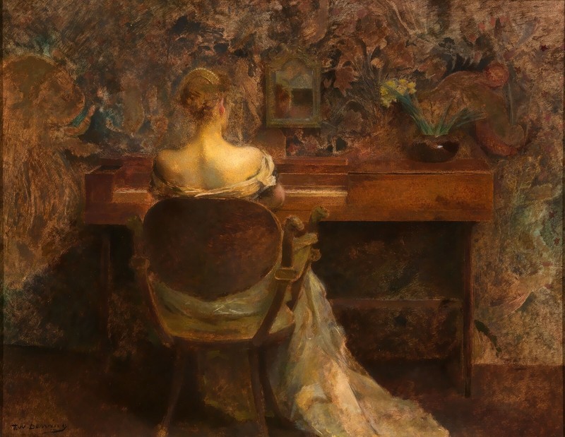 Thomas Wilmer Dewing : «The Spinet» (c.1902) — Giclee Fine Art Print