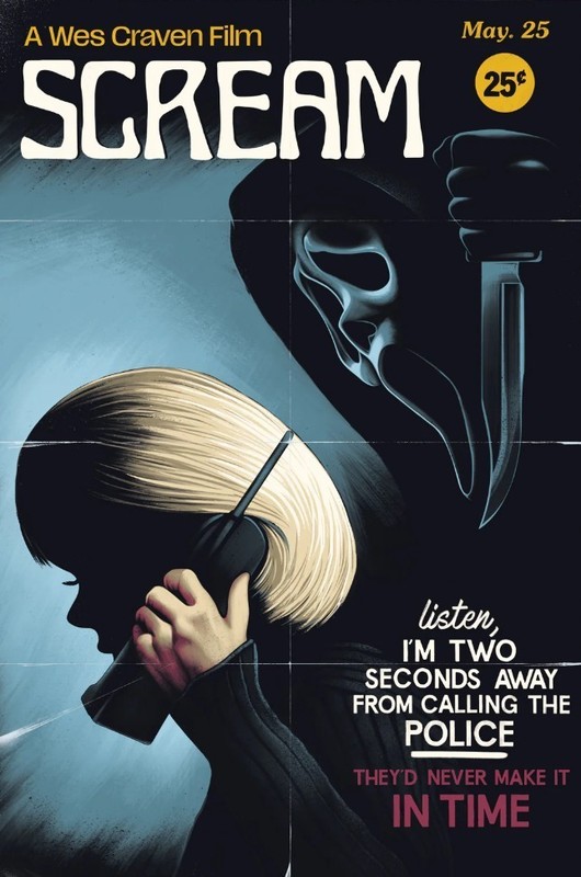 Scream Benedict Woodland Ghostface Movie Poster Giclee Print Art 24×36 Mondo