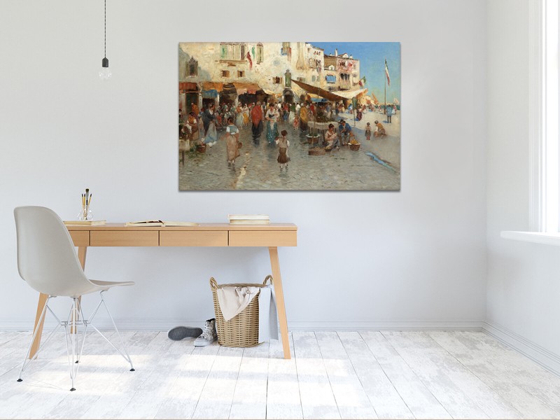 Market scene Wilhelm von Gegerfelt canvas print gallery