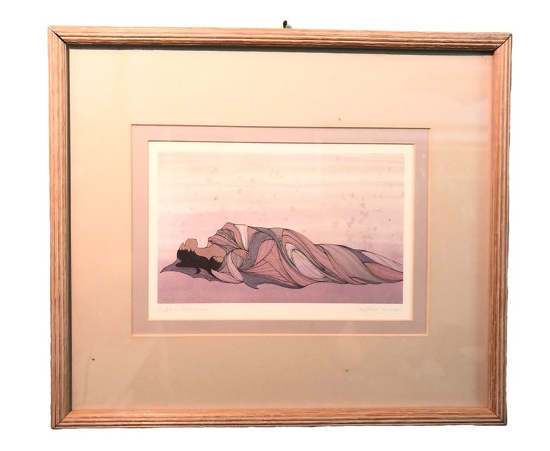 Ioyan Mani Night’s Protection Maxine Noel Canada First Nations Framed Matted Art