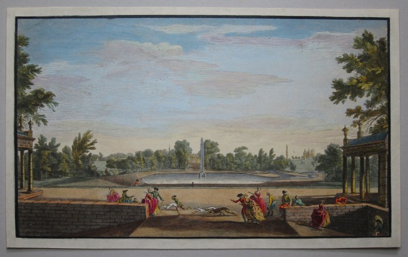 London - Park With Fountain - Robert Sayer ? - Original Copperplate Um 1750 gallery