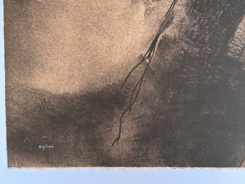 Clifford Beck RARE Original Stone Litho signed # 86/100 matted 22.5" X 30" 1980 gallery