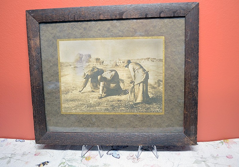 The Gleaners – by Jean Francoin Millet Antique Etching Framed 9.5″x 11.5″ 1900’s