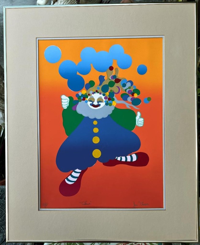 Vintage AP A/P Proof Circus Clown American Art Print Artist Signed Serigraph MCM