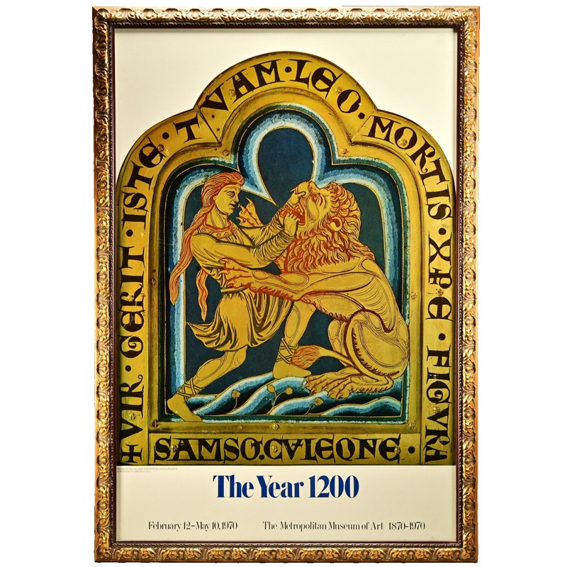NICHOLAS OF VERDUN Samson & Lion Ancient Medieval Museum Exhibition Poster Print