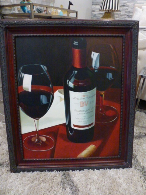 Thomas Stiltz «An Elegant Cabernet» Red Wine & Glass Giclee Stretched Canvas