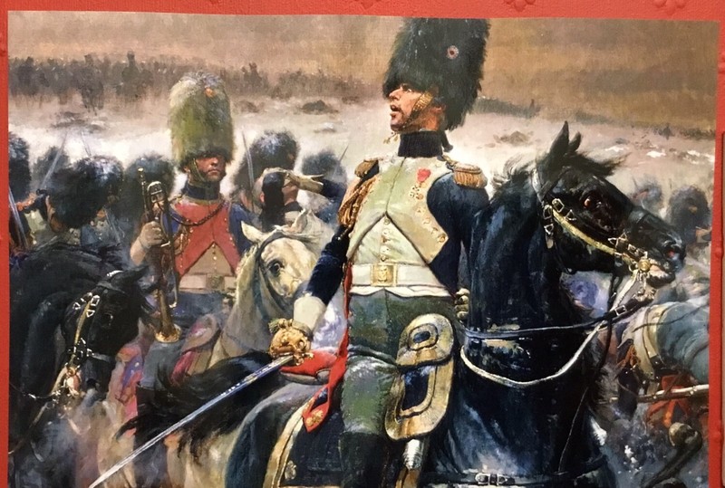French Horse Guards At Elyau Print On Board 12 X 8 Inches