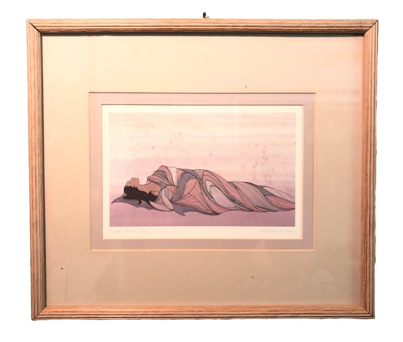 Ioyan Mani Night’s Protection Maxine Noel Canada First Nations Framed Matted Art gallery