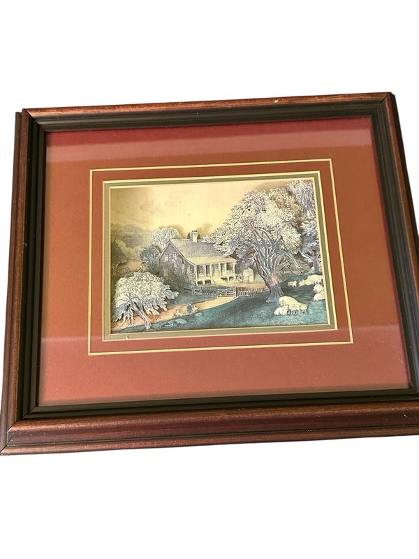 Handcut Paper Tole Victorian 3D Shadow Box Deep Frame Set Of 3 Glass Gallery gallery
