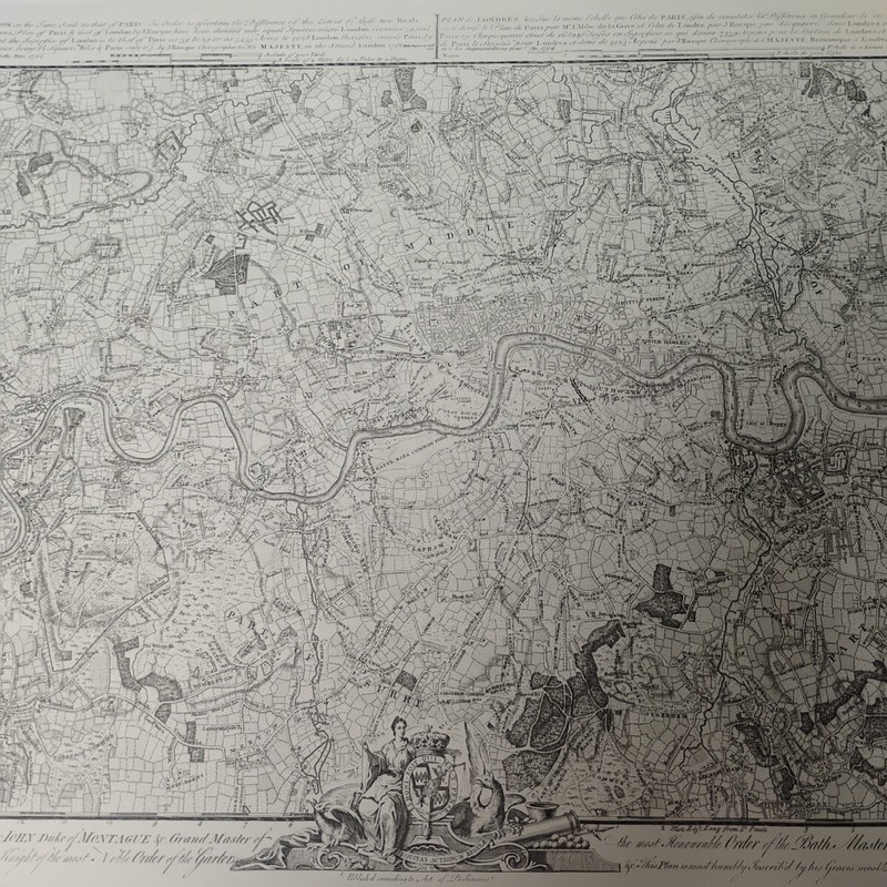 Plan of London 1766 United Kingdom John Rocque Map 26.5″ X 21.5″