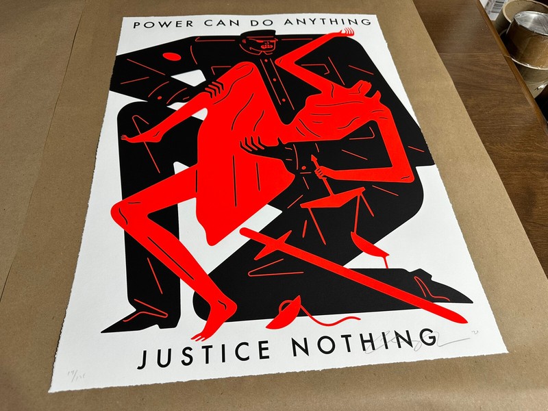 2020 Cleon Peterson Power Can Do Anything Justice Nothing Screen Print S/N x/125 gallery