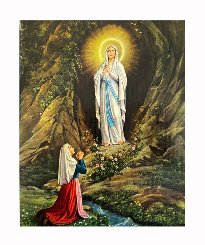 Our Lady of Lourdes 8″ x 10″ Unframed Print Picture Poster Wall Art Imagen New