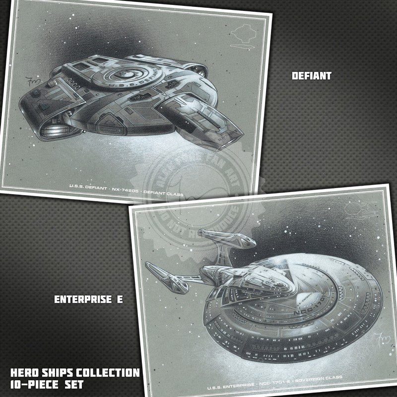 Hero Ships Collection - Ten Star Trek Starship Prints in One Packaged Set gallery