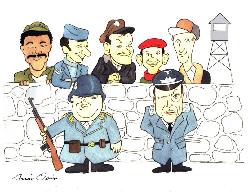 HOGAN’S HEROES CARICATURE ART PRINT 8.5″ X 11″ HAND SIGNED