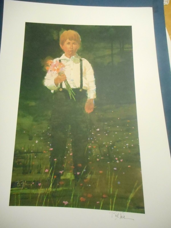 HAND SIGNED Bart Forbes art print » Amish Boy » farm life