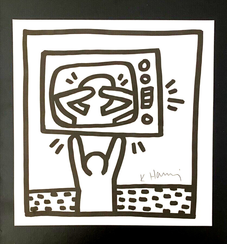 Keith Haring | Vintage Print Signed | Mounted & Framed in White | Buy it Now gallery
