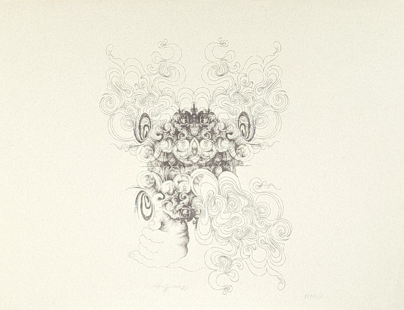Eberhard Eggers, abstract composition, lithograph, autographed, num.