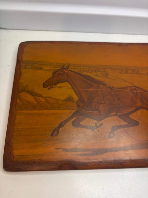 Vintage Scott Leighton "The Queen Of The Turf, Maud S. WW Bair" Print on wood gallery