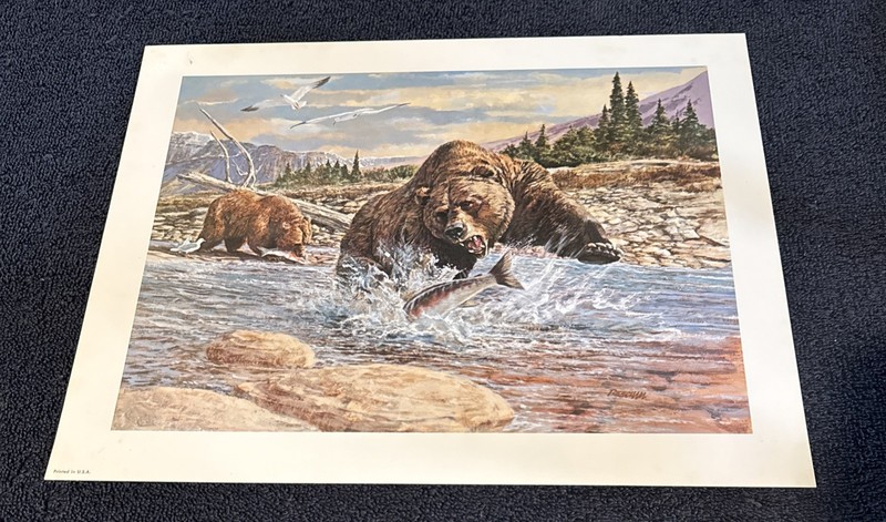 Tom Beecham Bear Fishing Print