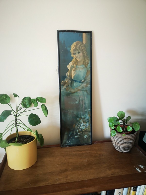 Genuine Art Deco 1920's Print - Mary Pickford 1923 holding flower - unrestored gallery