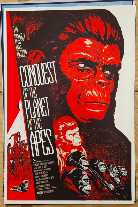 3G - Planet of the apes - Complete set of 6 prints - Mondo print - WYSIWYG gallery
